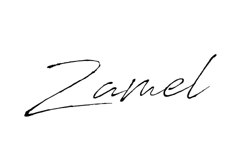 Similarly Antro_Vectra is the best handwritten signature design. Signature creator online .You can use it as an online autograph creator for name Zamel. Zamel signature style 6 images and pictures png