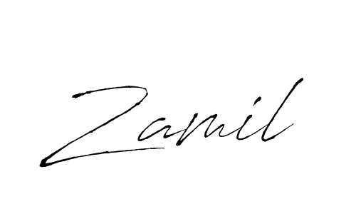 How to make Zamil signature? Antro_Vectra is a professional autograph style. Create handwritten signature for Zamil name. Zamil signature style 6 images and pictures png