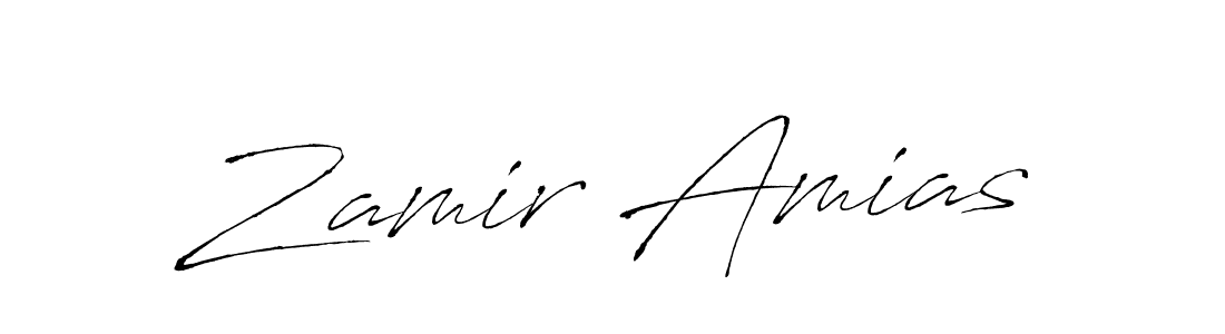 Make a beautiful signature design for name Zamir Amias. With this signature (Antro_Vectra) style, you can create a handwritten signature for free. Zamir Amias signature style 6 images and pictures png