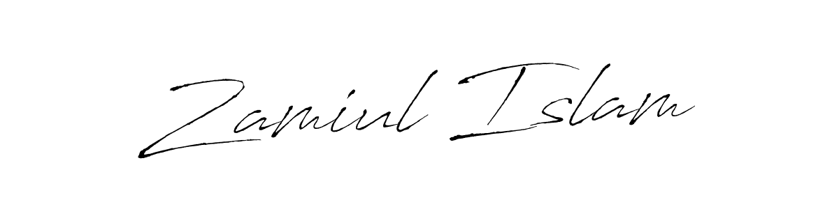 How to make Zamiul Islam name signature. Use Antro_Vectra style for creating short signs online. This is the latest handwritten sign. Zamiul Islam signature style 6 images and pictures png