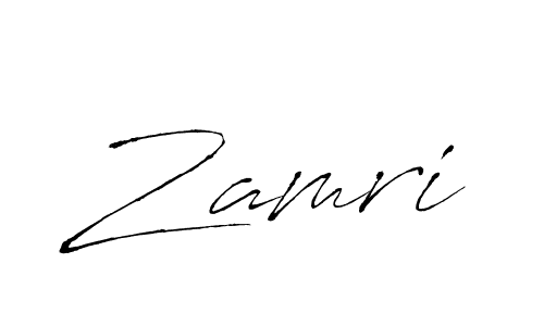 How to make Zamri signature? Antro_Vectra is a professional autograph style. Create handwritten signature for Zamri name. Zamri signature style 6 images and pictures png