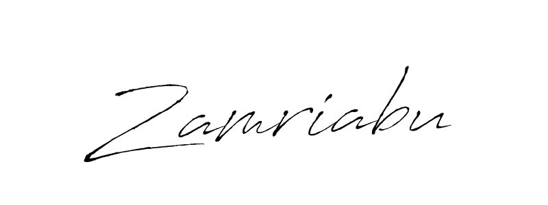 Create a beautiful signature design for name Zamriabu. With this signature (Antro_Vectra) fonts, you can make a handwritten signature for free. Zamriabu signature style 6 images and pictures png