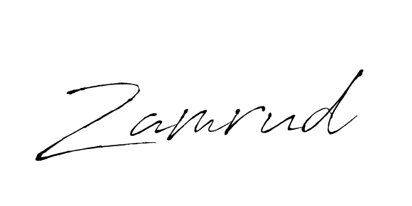 Zamrud stylish signature style. Best Handwritten Sign (Antro_Vectra) for my name. Handwritten Signature Collection Ideas for my name Zamrud. Zamrud signature style 6 images and pictures png