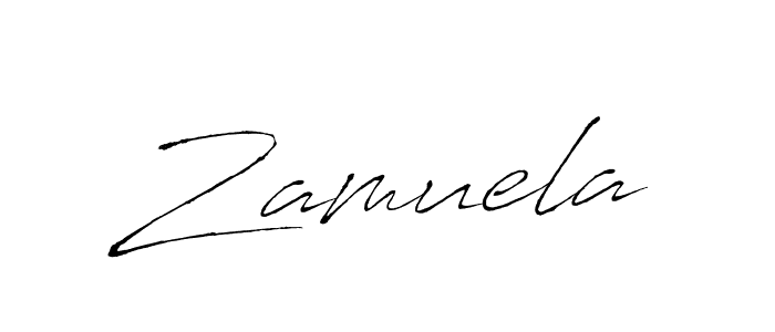 Create a beautiful signature design for name Zamuela. With this signature (Antro_Vectra) fonts, you can make a handwritten signature for free. Zamuela signature style 6 images and pictures png