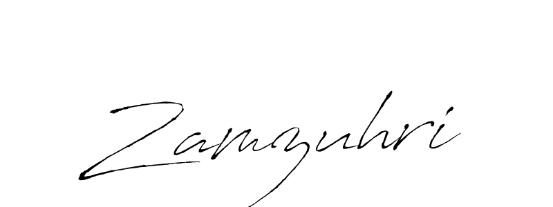 Create a beautiful signature design for name Zamzuhri. With this signature (Antro_Vectra) fonts, you can make a handwritten signature for free. Zamzuhri signature style 6 images and pictures png