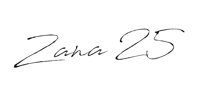 Create a beautiful signature design for name Zana 25. With this signature (Antro_Vectra) fonts, you can make a handwritten signature for free. Zana 25 signature style 6 images and pictures png