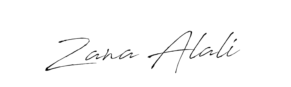 Also we have Zana Alali name is the best signature style. Create professional handwritten signature collection using Antro_Vectra autograph style. Zana Alali signature style 6 images and pictures png