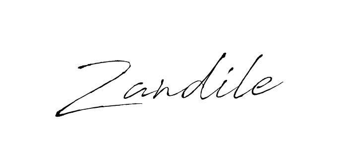 Create a beautiful signature design for name Zandile. With this signature (Antro_Vectra) fonts, you can make a handwritten signature for free. Zandile signature style 6 images and pictures png