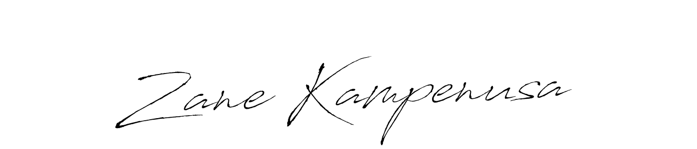 Create a beautiful signature design for name Zane Kampenusa. With this signature (Antro_Vectra) fonts, you can make a handwritten signature for free. Zane Kampenusa signature style 6 images and pictures png