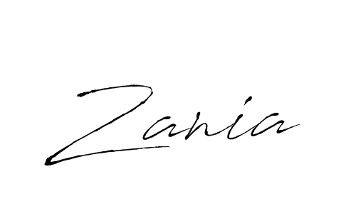 Design your own signature with our free online signature maker. With this signature software, you can create a handwritten (Antro_Vectra) signature for name Zania. Zania signature style 6 images and pictures png