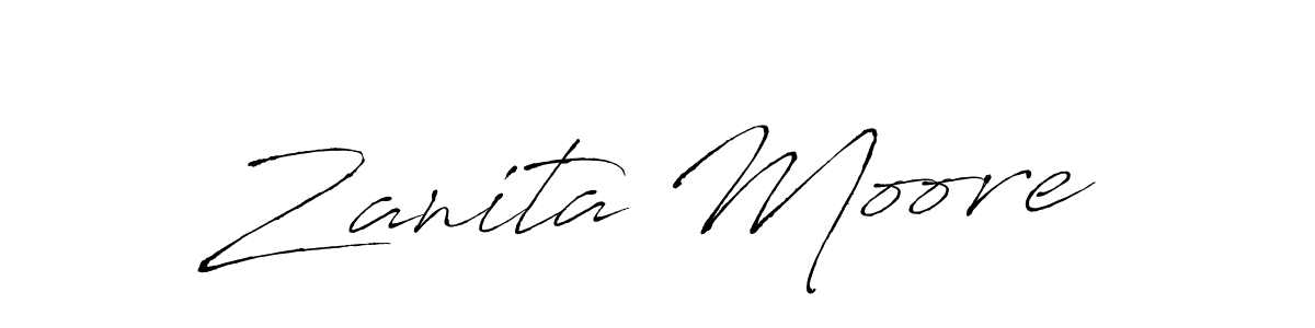 Antro_Vectra is a professional signature style that is perfect for those who want to add a touch of class to their signature. It is also a great choice for those who want to make their signature more unique. Get Zanita Moore name to fancy signature for free. Zanita Moore signature style 6 images and pictures png