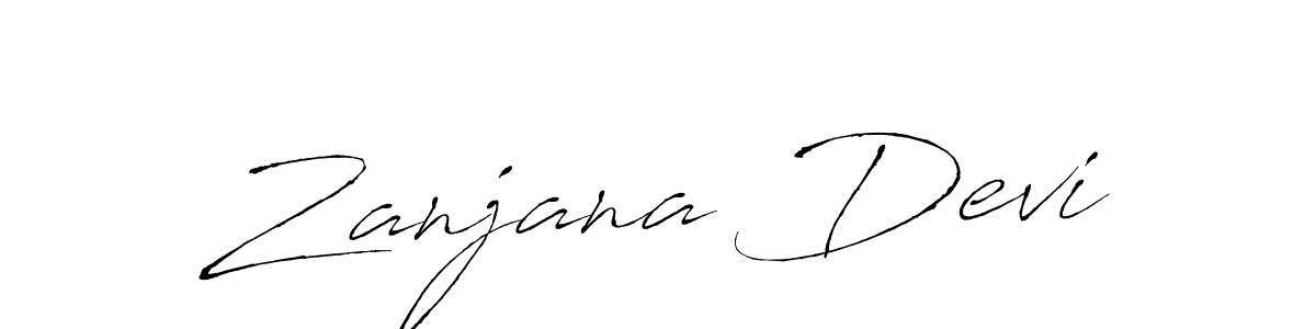 Make a beautiful signature design for name Zanjana Devi. With this signature (Antro_Vectra) style, you can create a handwritten signature for free. Zanjana Devi signature style 6 images and pictures png