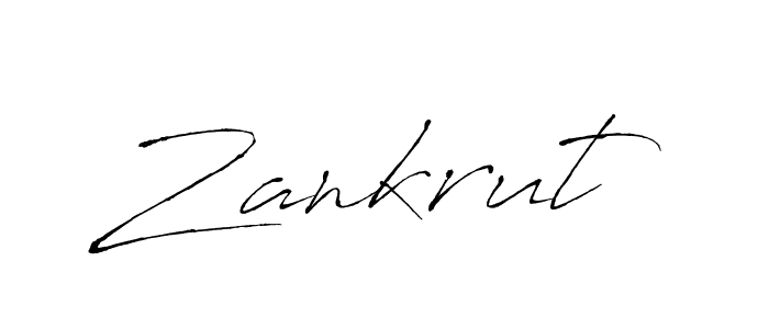 Design your own signature with our free online signature maker. With this signature software, you can create a handwritten (Antro_Vectra) signature for name Zankrut. Zankrut signature style 6 images and pictures png