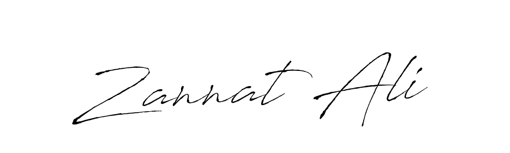 Make a beautiful signature design for name Zannat Ali. With this signature (Antro_Vectra) style, you can create a handwritten signature for free. Zannat Ali signature style 6 images and pictures png