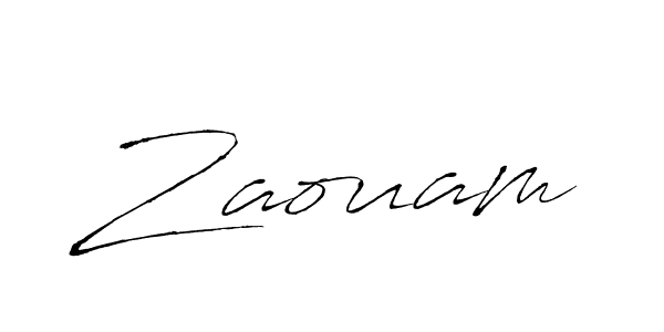 Zaouam stylish signature style. Best Handwritten Sign (Antro_Vectra) for my name. Handwritten Signature Collection Ideas for my name Zaouam. Zaouam signature style 6 images and pictures png