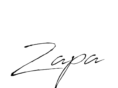 Use a signature maker to create a handwritten signature online. With this signature software, you can design (Antro_Vectra) your own signature for name Zapa. Zapa signature style 6 images and pictures png