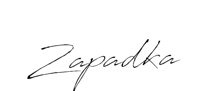 Zapadka stylish signature style. Best Handwritten Sign (Antro_Vectra) for my name. Handwritten Signature Collection Ideas for my name Zapadka. Zapadka signature style 6 images and pictures png