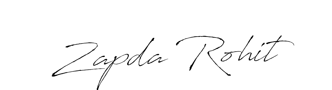 How to make Zapda Rohit name signature. Use Antro_Vectra style for creating short signs online. This is the latest handwritten sign. Zapda Rohit signature style 6 images and pictures png