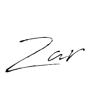 Make a beautiful signature design for name Zar. With this signature (Antro_Vectra) style, you can create a handwritten signature for free. Zar signature style 6 images and pictures png