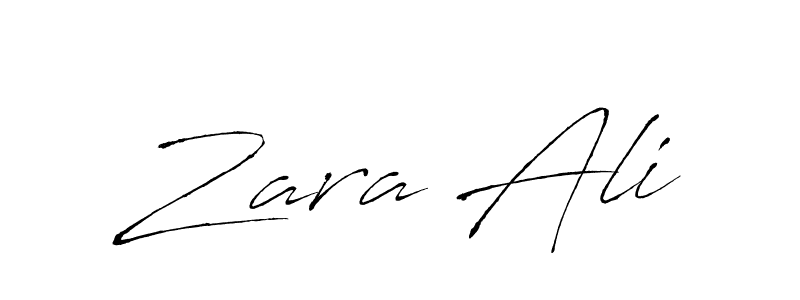 Make a beautiful signature design for name Zara Ali. With this signature (Antro_Vectra) style, you can create a handwritten signature for free. Zara Ali signature style 6 images and pictures png