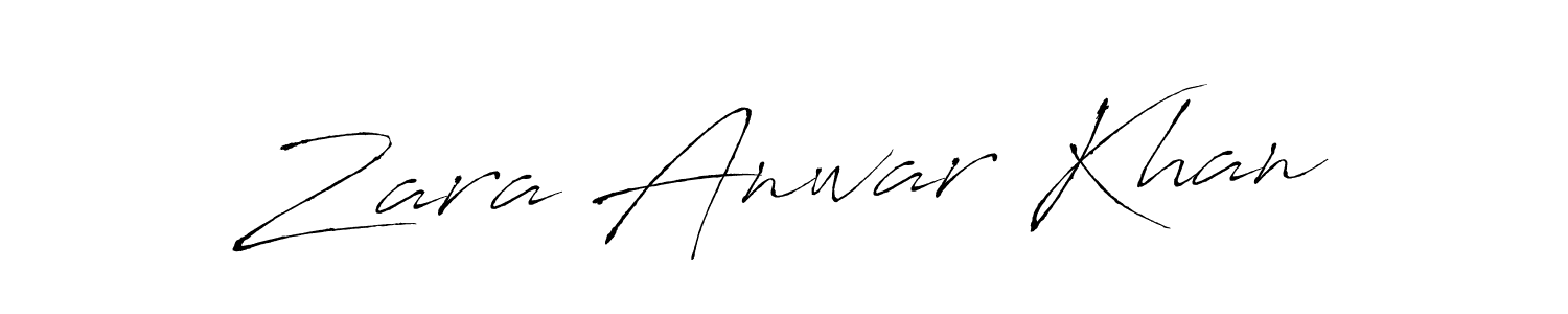 Similarly Antro_Vectra is the best handwritten signature design. Signature creator online .You can use it as an online autograph creator for name Zara Anwar Khan. Zara Anwar Khan signature style 6 images and pictures png