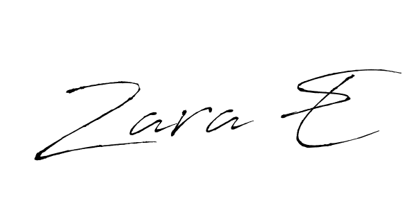How to make Zara E signature? Antro_Vectra is a professional autograph style. Create handwritten signature for Zara E name. Zara E signature style 6 images and pictures png