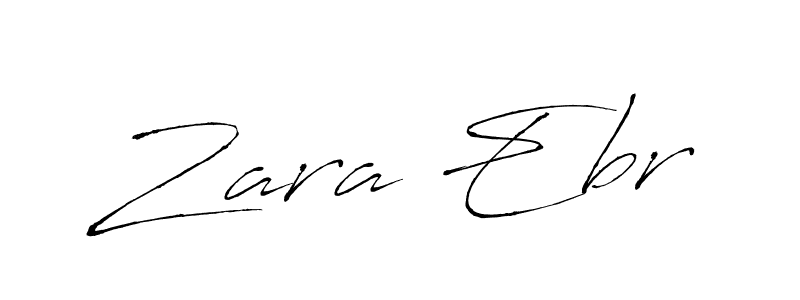 How to make Zara Ebr name signature. Use Antro_Vectra style for creating short signs online. This is the latest handwritten sign. Zara Ebr signature style 6 images and pictures png