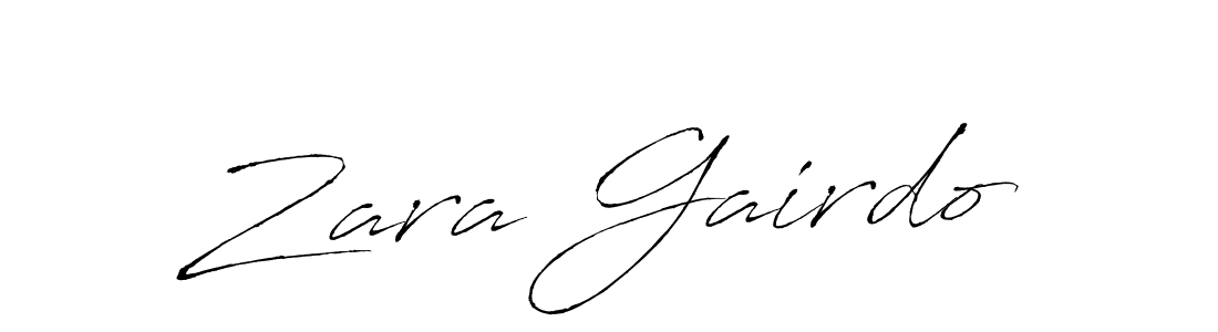 How to make Zara Gairdo name signature. Use Antro_Vectra style for creating short signs online. This is the latest handwritten sign. Zara Gairdo signature style 6 images and pictures png