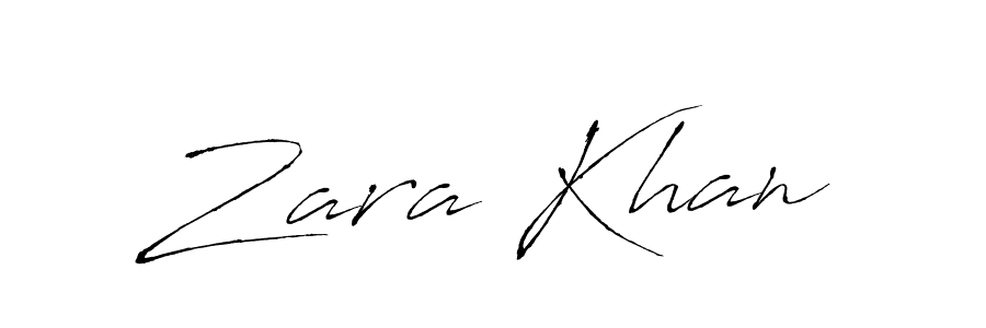 Design your own signature with our free online signature maker. With this signature software, you can create a handwritten (Antro_Vectra) signature for name Zara Khan. Zara Khan signature style 6 images and pictures png