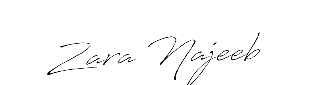 Design your own signature with our free online signature maker. With this signature software, you can create a handwritten (Antro_Vectra) signature for name Zara Najeeb. Zara Najeeb signature style 6 images and pictures png