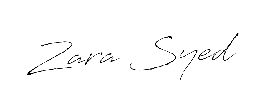 Create a beautiful signature design for name Zara Syed. With this signature (Antro_Vectra) fonts, you can make a handwritten signature for free. Zara Syed signature style 6 images and pictures png