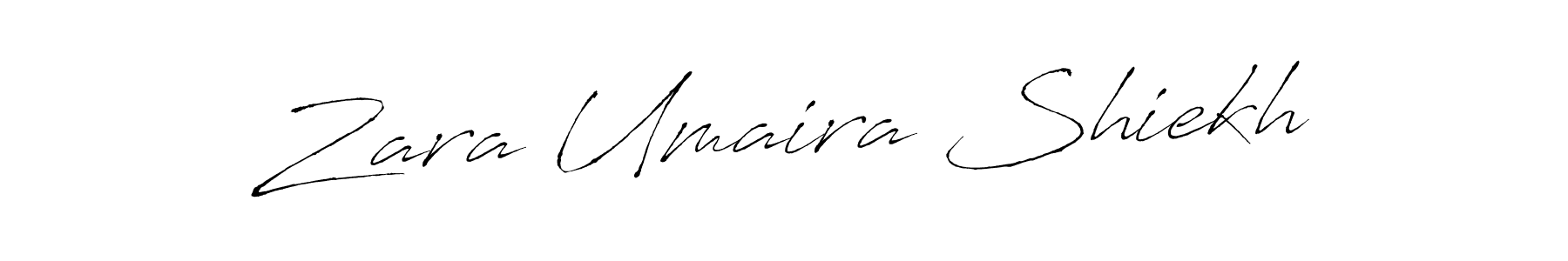 Design your own signature with our free online signature maker. With this signature software, you can create a handwritten (Antro_Vectra) signature for name Zara Umaira Shiekh. Zara Umaira Shiekh signature style 6 images and pictures png