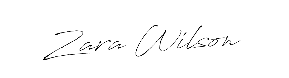 How to make Zara Wilson name signature. Use Antro_Vectra style for creating short signs online. This is the latest handwritten sign. Zara Wilson signature style 6 images and pictures png