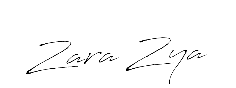 Create a beautiful signature design for name Zara Zya. With this signature (Antro_Vectra) fonts, you can make a handwritten signature for free. Zara Zya signature style 6 images and pictures png