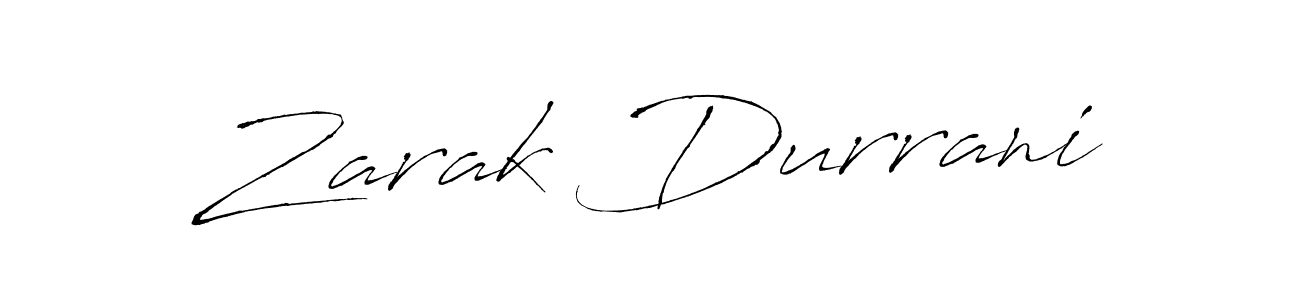 How to make Zarak Durrani signature? Antro_Vectra is a professional autograph style. Create handwritten signature for Zarak Durrani name. Zarak Durrani signature style 6 images and pictures png