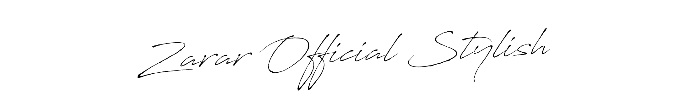 Also we have Zarar Official Stylish name is the best signature style. Create professional handwritten signature collection using Antro_Vectra autograph style. Zarar Official Stylish signature style 6 images and pictures png