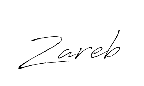 The best way (Antro_Vectra) to make a short signature is to pick only two or three words in your name. The name Zareb include a total of six letters. For converting this name. Zareb signature style 6 images and pictures png