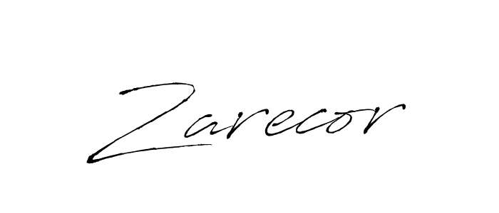 How to make Zarecor signature? Antro_Vectra is a professional autograph style. Create handwritten signature for Zarecor name. Zarecor signature style 6 images and pictures png