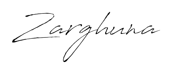 Make a beautiful signature design for name Zarghuna. With this signature (Antro_Vectra) style, you can create a handwritten signature for free. Zarghuna signature style 6 images and pictures png