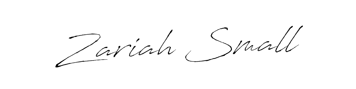 Zariah Small stylish signature style. Best Handwritten Sign (Antro_Vectra) for my name. Handwritten Signature Collection Ideas for my name Zariah Small. Zariah Small signature style 6 images and pictures png