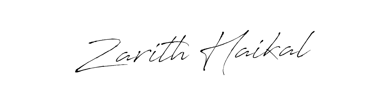 Zarith Haikal stylish signature style. Best Handwritten Sign (Antro_Vectra) for my name. Handwritten Signature Collection Ideas for my name Zarith Haikal. Zarith Haikal signature style 6 images and pictures png