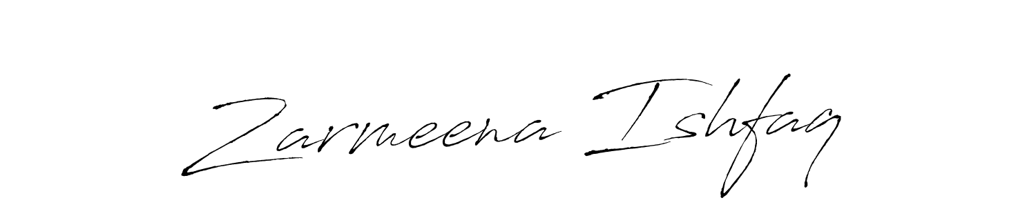 Zarmeena Ishfaq stylish signature style. Best Handwritten Sign (Antro_Vectra) for my name. Handwritten Signature Collection Ideas for my name Zarmeena Ishfaq. Zarmeena Ishfaq signature style 6 images and pictures png