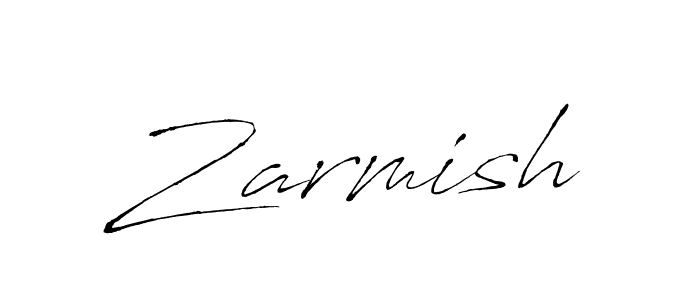 Make a beautiful signature design for name Zarmish. With this signature (Antro_Vectra) style, you can create a handwritten signature for free. Zarmish signature style 6 images and pictures png