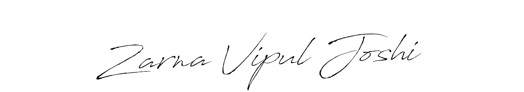 Design your own signature with our free online signature maker. With this signature software, you can create a handwritten (Antro_Vectra) signature for name Zarna Vipul Joshi. Zarna Vipul Joshi signature style 6 images and pictures png