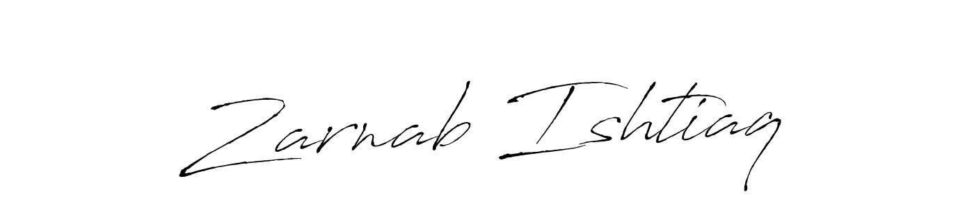 Also we have Zarnab Ishtiaq name is the best signature style. Create professional handwritten signature collection using Antro_Vectra autograph style. Zarnab Ishtiaq signature style 6 images and pictures png