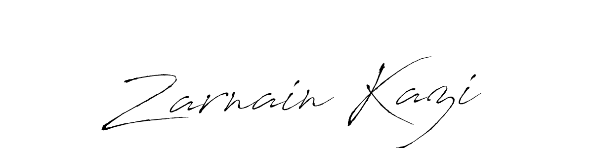 Make a beautiful signature design for name Zarnain Kazi. Use this online signature maker to create a handwritten signature for free. Zarnain Kazi signature style 6 images and pictures png
