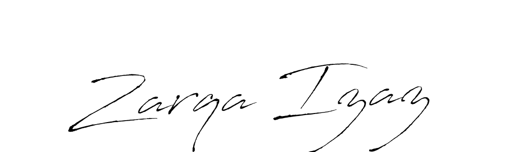 The best way (Antro_Vectra) to make a short signature is to pick only two or three words in your name. The name Zarqa Izaz include a total of six letters. For converting this name. Zarqa Izaz signature style 6 images and pictures png