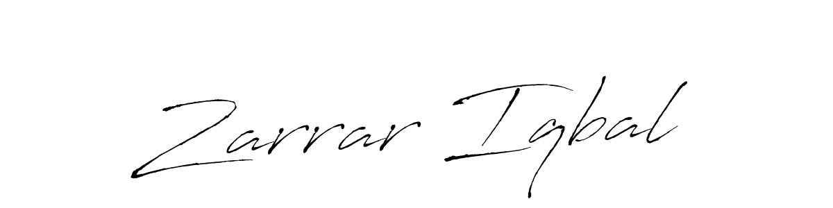 Zarrar Iqbal stylish signature style. Best Handwritten Sign (Antro_Vectra) for my name. Handwritten Signature Collection Ideas for my name Zarrar Iqbal. Zarrar Iqbal signature style 6 images and pictures png