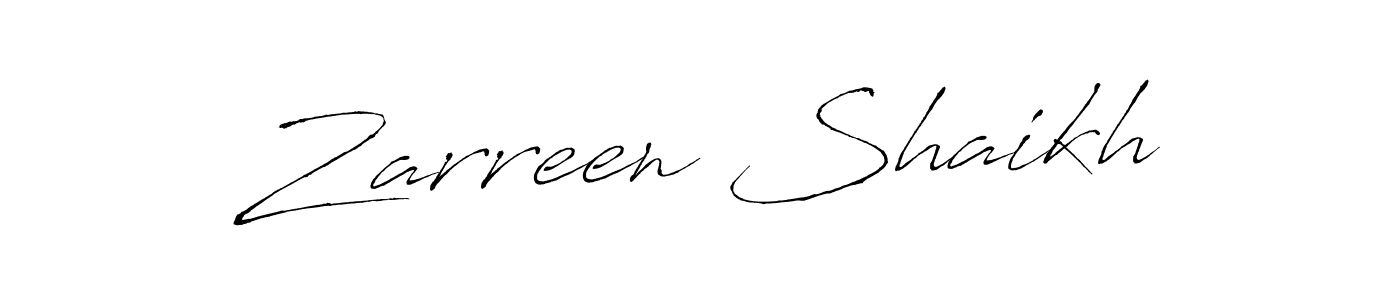 How to make Zarreen Shaikh name signature. Use Antro_Vectra style for creating short signs online. This is the latest handwritten sign. Zarreen Shaikh signature style 6 images and pictures png