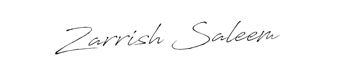 Create a beautiful signature design for name Zarrish Saleem. With this signature (Antro_Vectra) fonts, you can make a handwritten signature for free. Zarrish Saleem signature style 6 images and pictures png